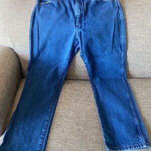 Wrangler Men's Bootcut Jeans in Deep Blue 38x32